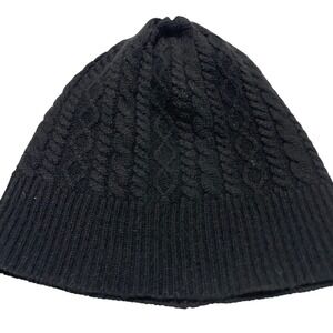 Ralph Lauren Purple Label Unisex Women Men Cashmere Cable Beanie Hat Soft Cozy